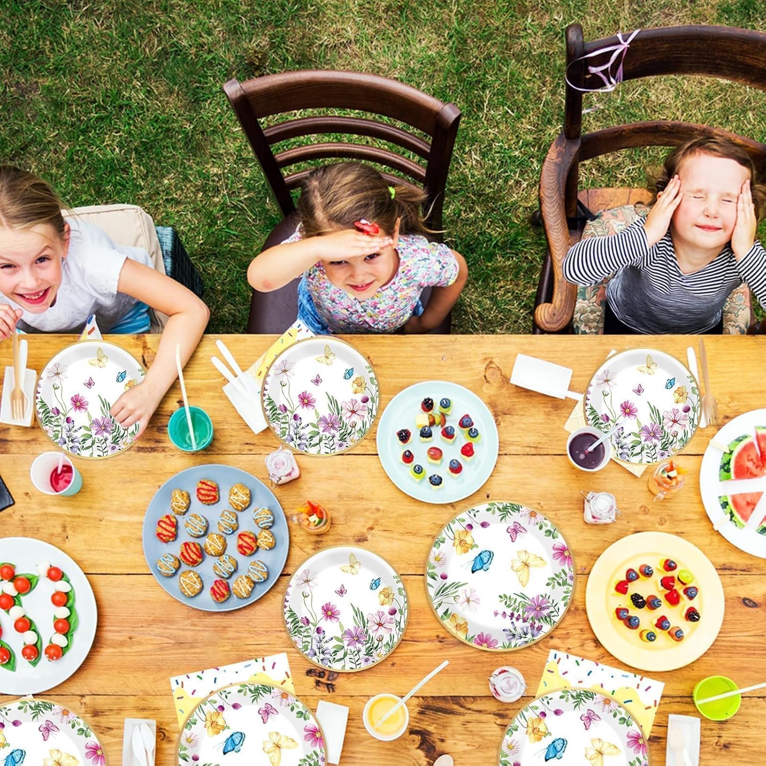 96 Pcs Wildflower Party Decorations for 24 Guests