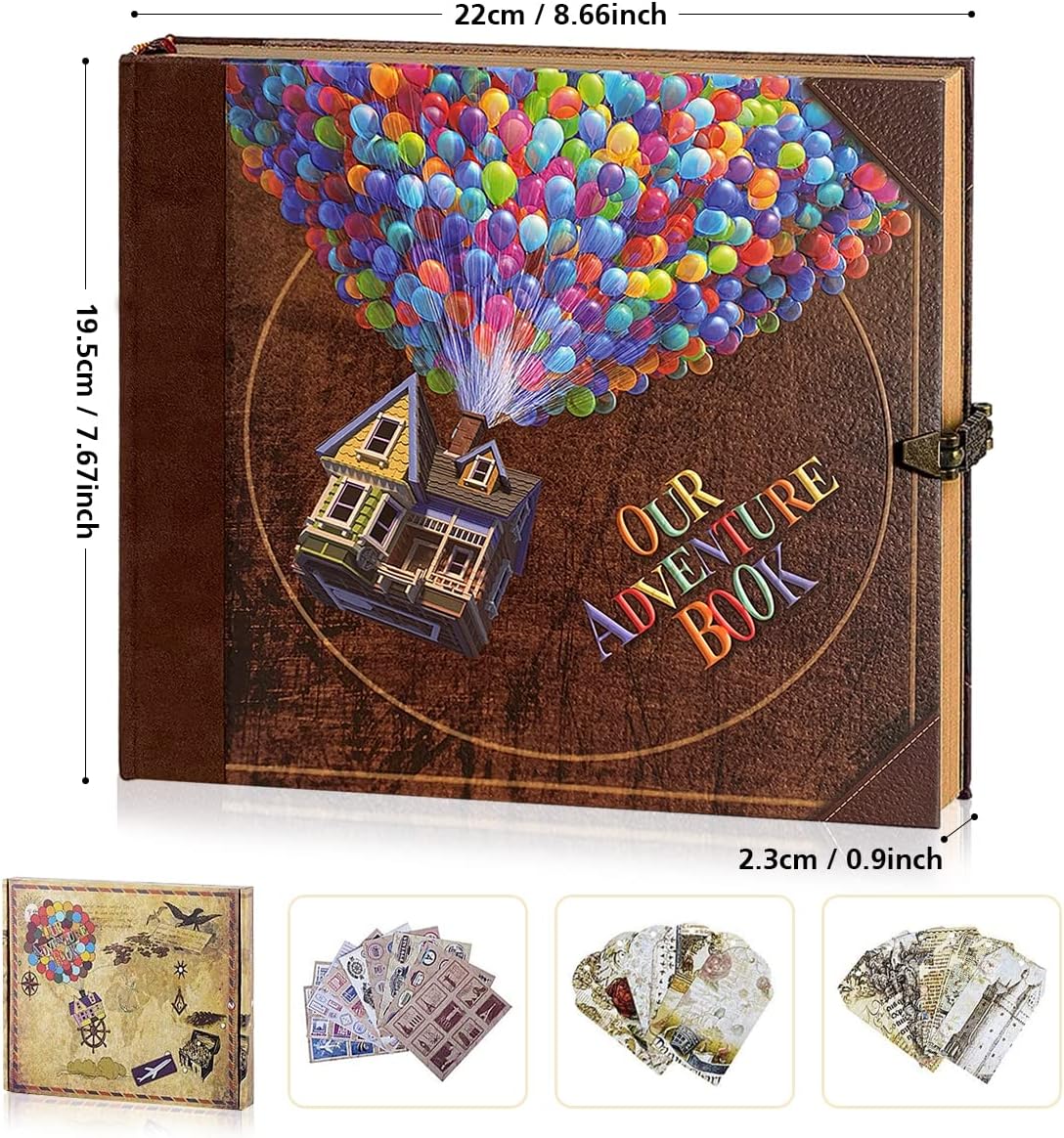 Retro Style Travel Photo Book with Gift Box