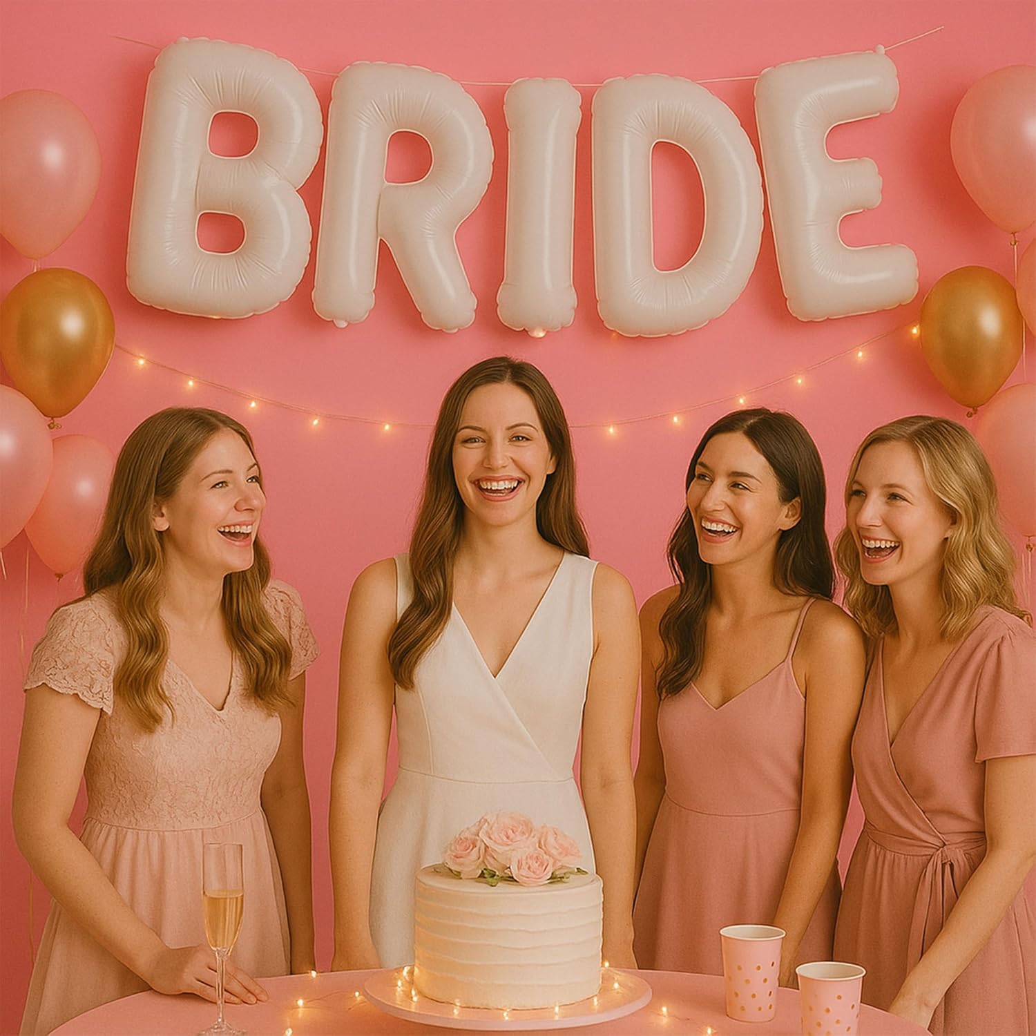 40 Inches XL Bride Balloons for Bachelorette Party Decorations