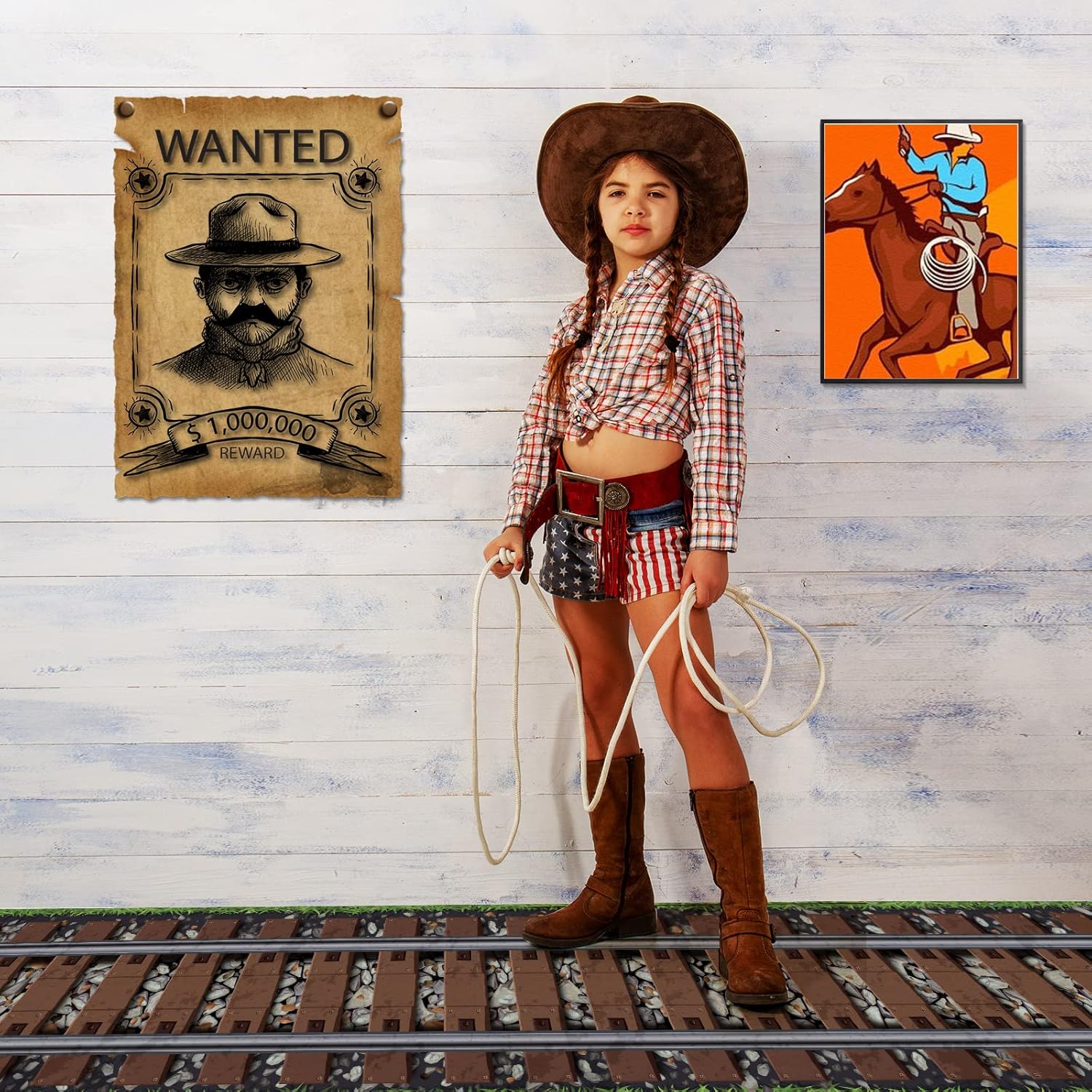 TaoBary 24 Inch x 10 Ft Western Theme Aisle Runner