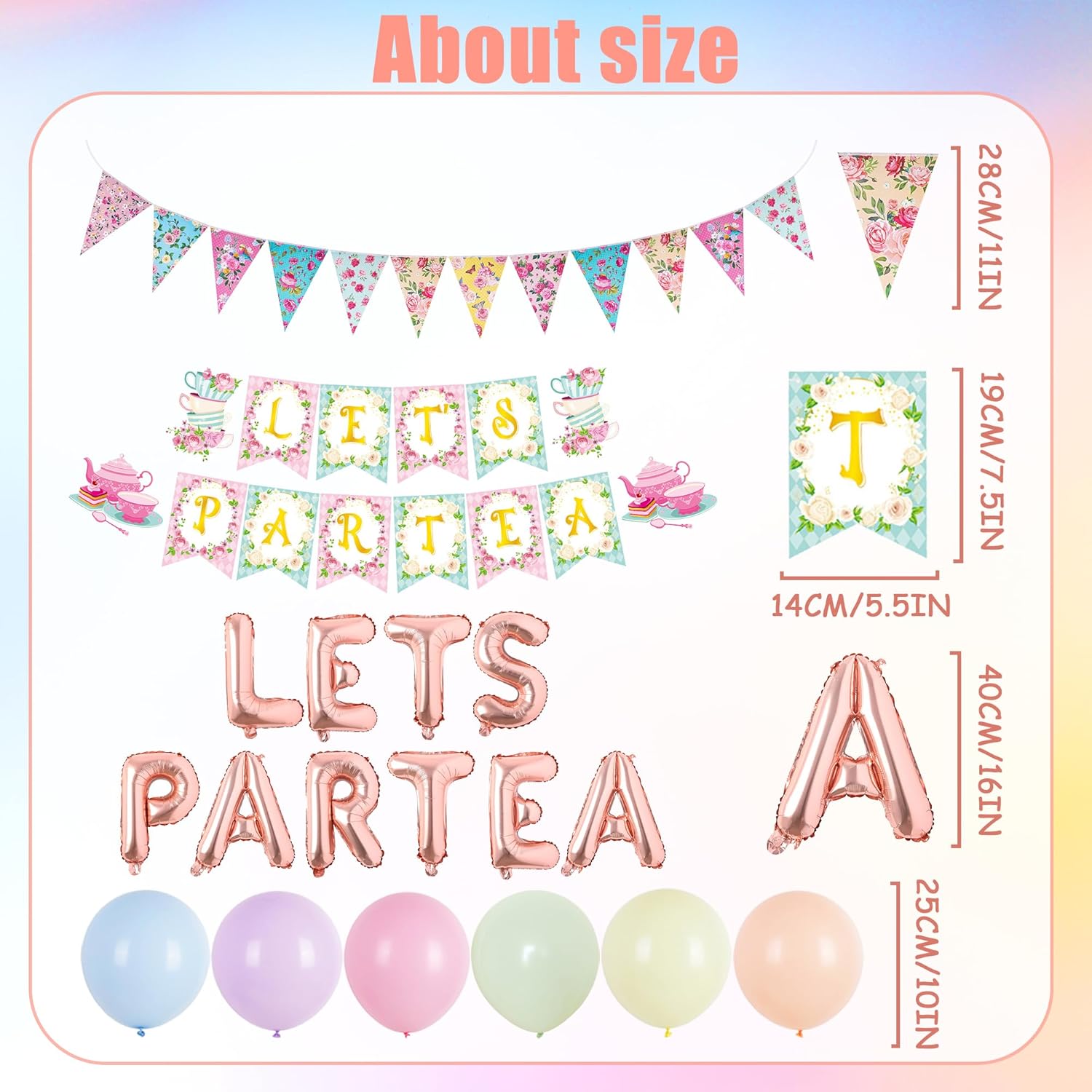Floral Wonderland Tea Party Decor Set