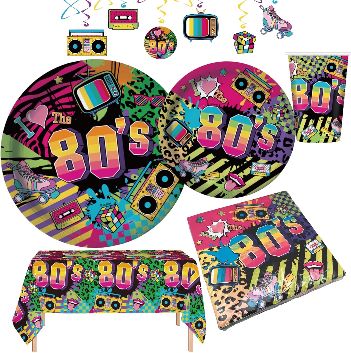 Oojami 80s Party Pack Serves 24 Guests