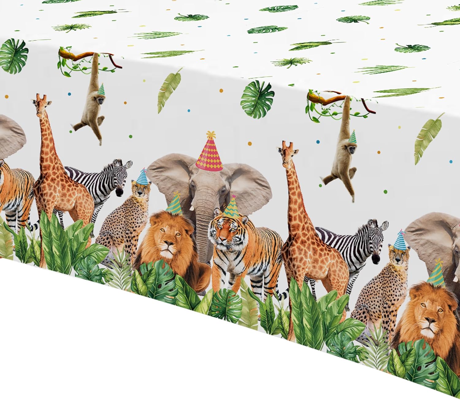 Jungle Animal Safari Party Tablecloth Set 3 Pack