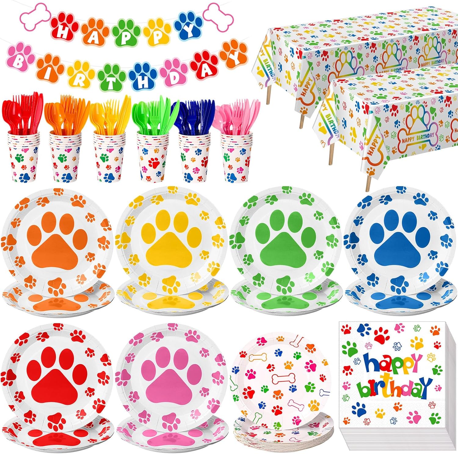Gejoy 171 Pcs Dog Birthday Party Decorations Supplies