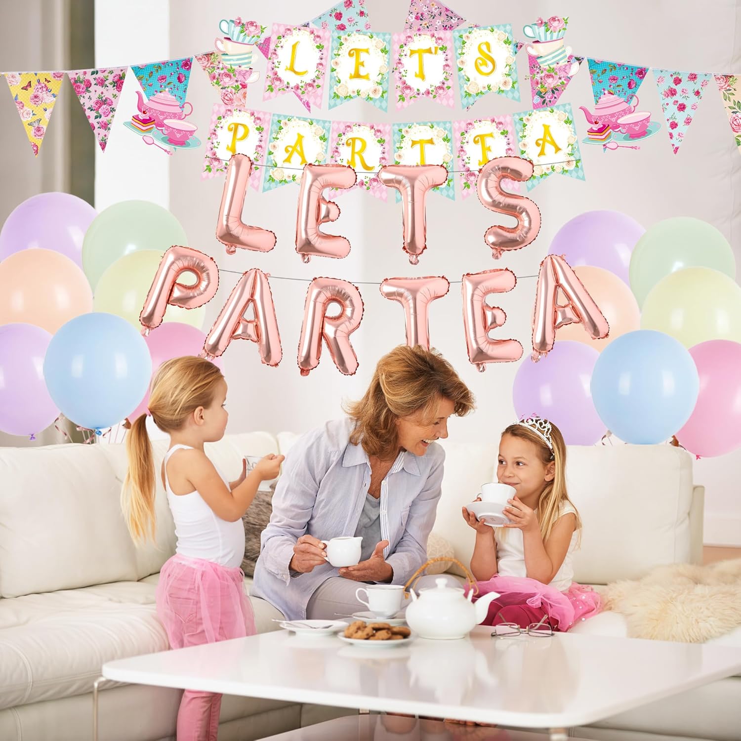 Floral Wonderland Tea Party Decor Set