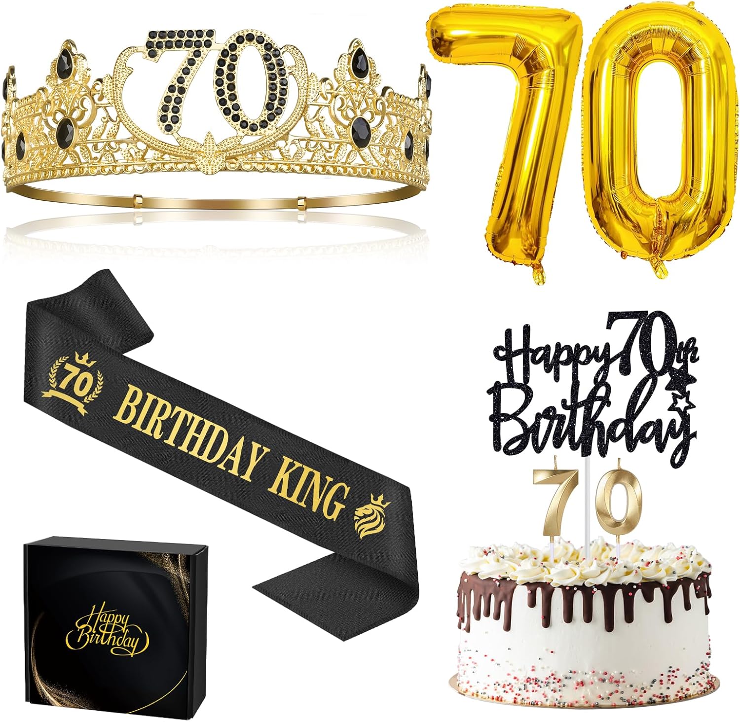 70th Birthday Party Decor for Men Pack