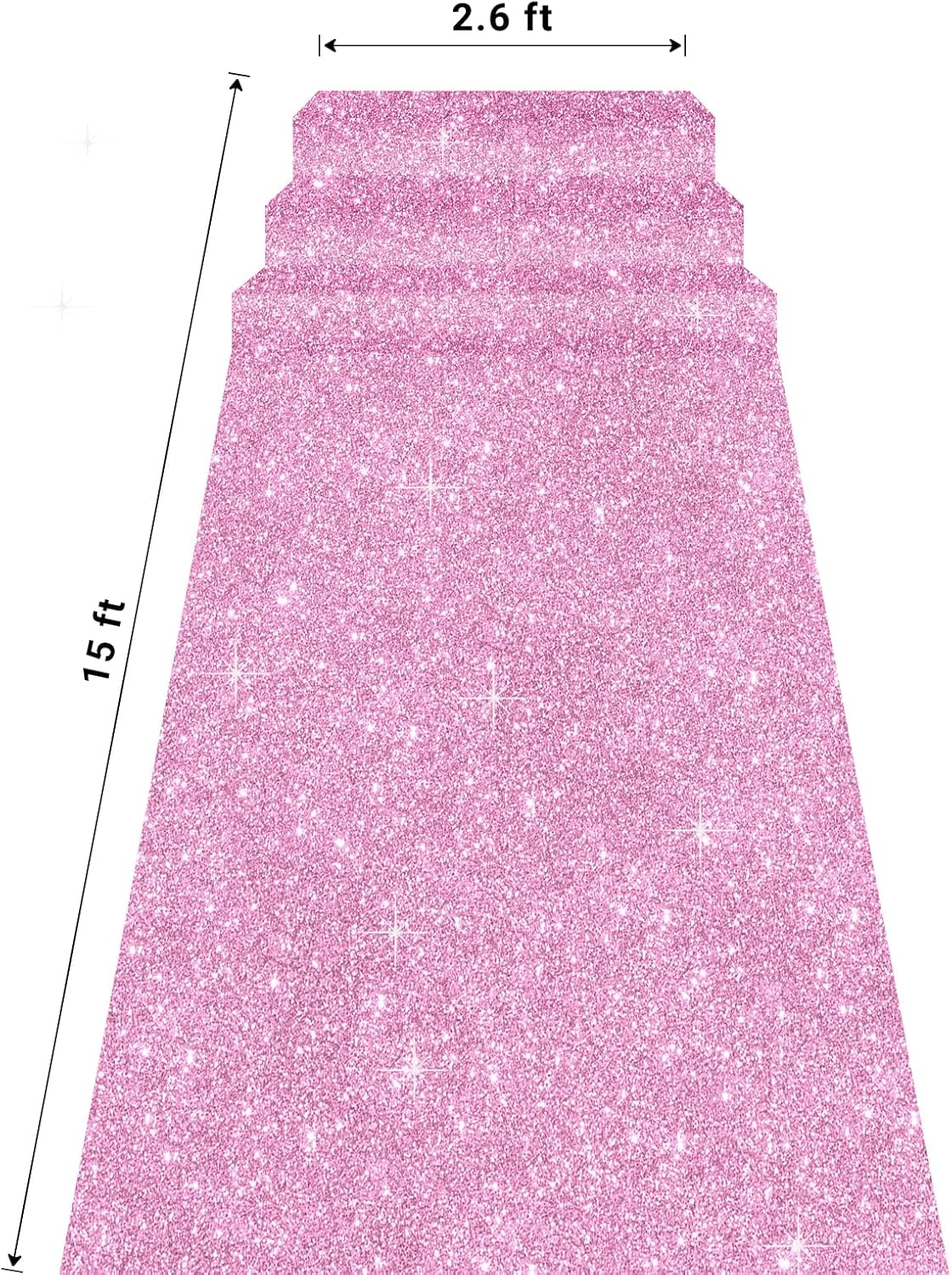 Glitter Carpet Runner for Party - 26FTx15FT