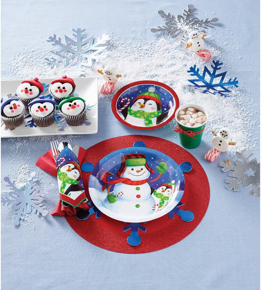 Creative Converting Winter Fun Border Print Plastic Table Cover