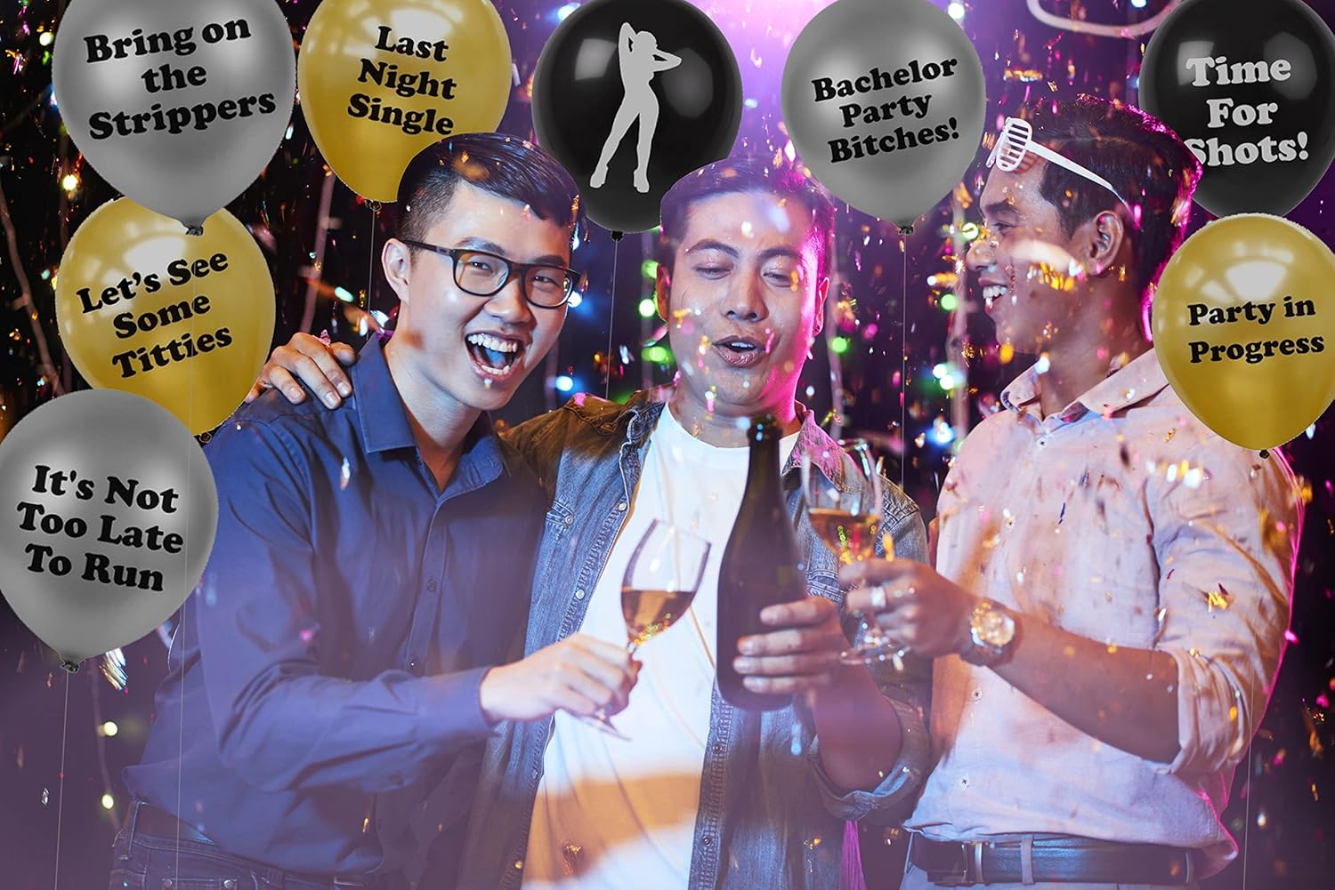 BroSash Bachelor Party Balloons Pack of 16