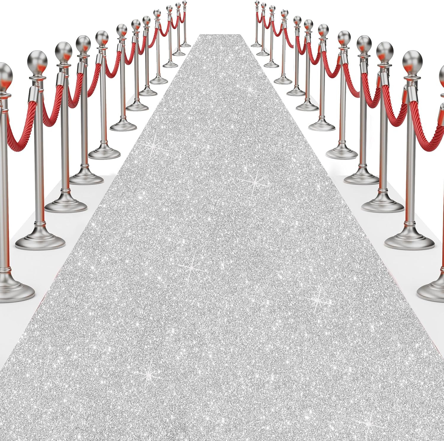 Glitter Carpet Runner 26FT x 30FT for Party and Event Decor