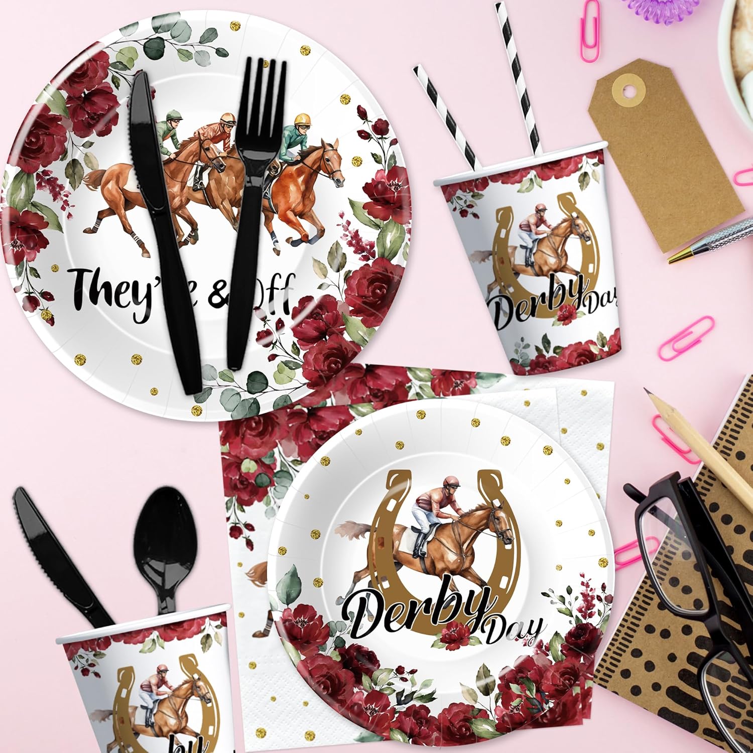 Derby Day Party Decorations Set for 24 Guests