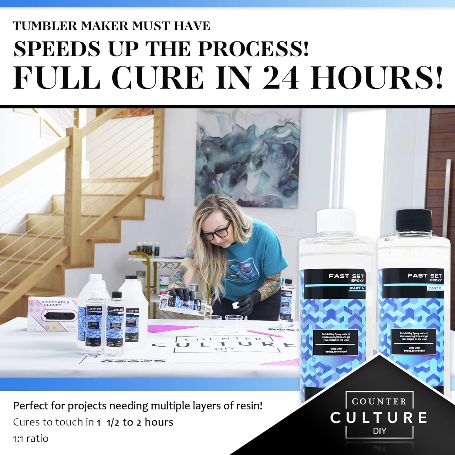 Counter Culture DIY Fast Set Epoxy Resin 1 Gallon Kit