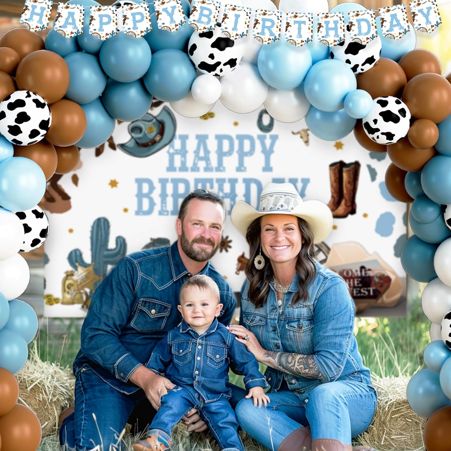 Cowboy Party Decorations Set for Boys