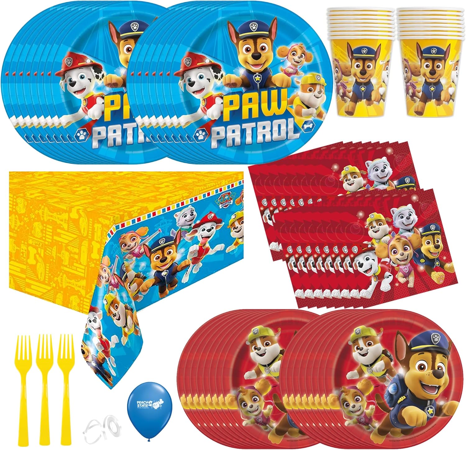 Paw Patrol Party Supplies Bundle for 16 Guests