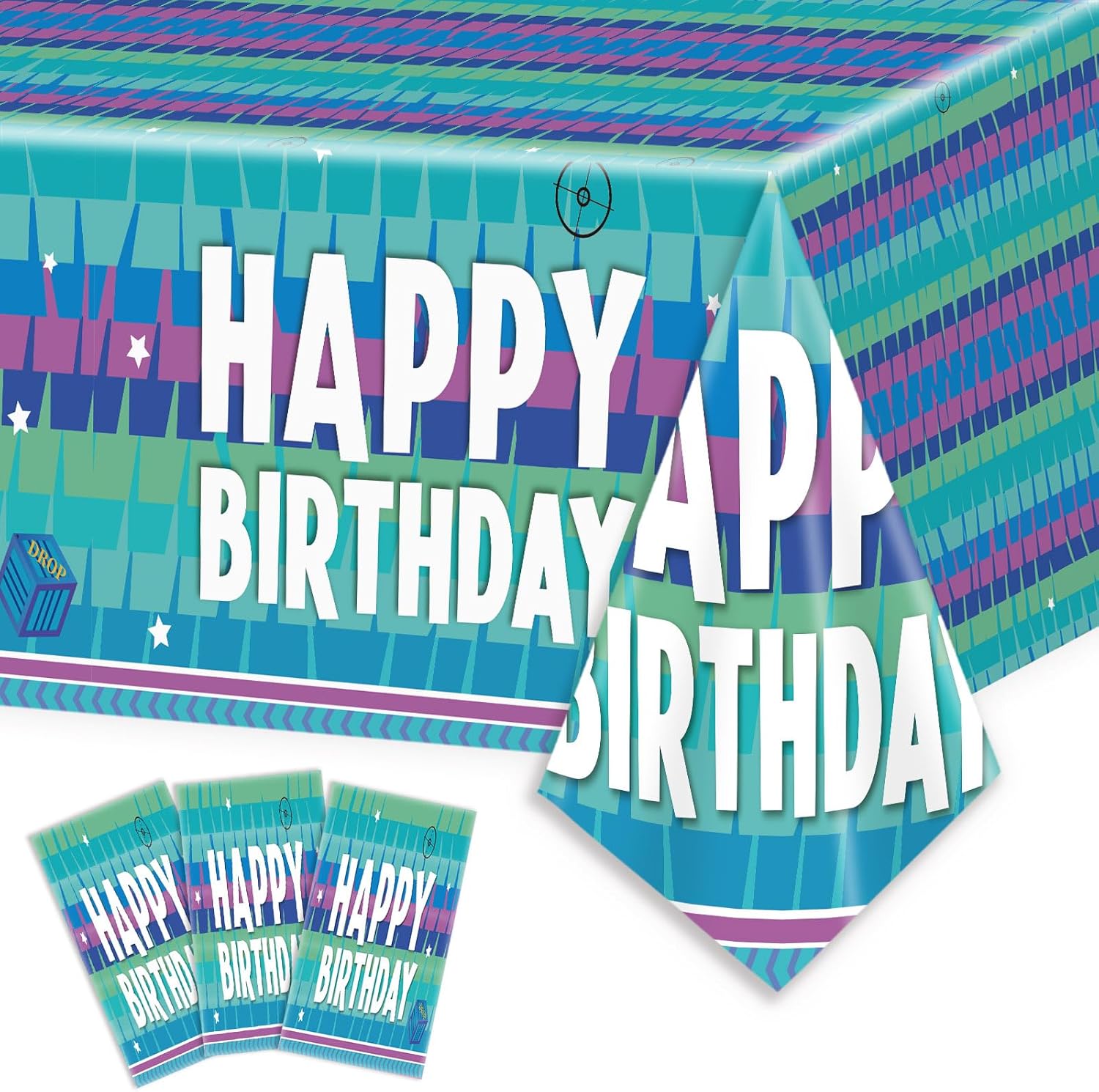 2PCS Video Games Tablecloths for Birthday Parties