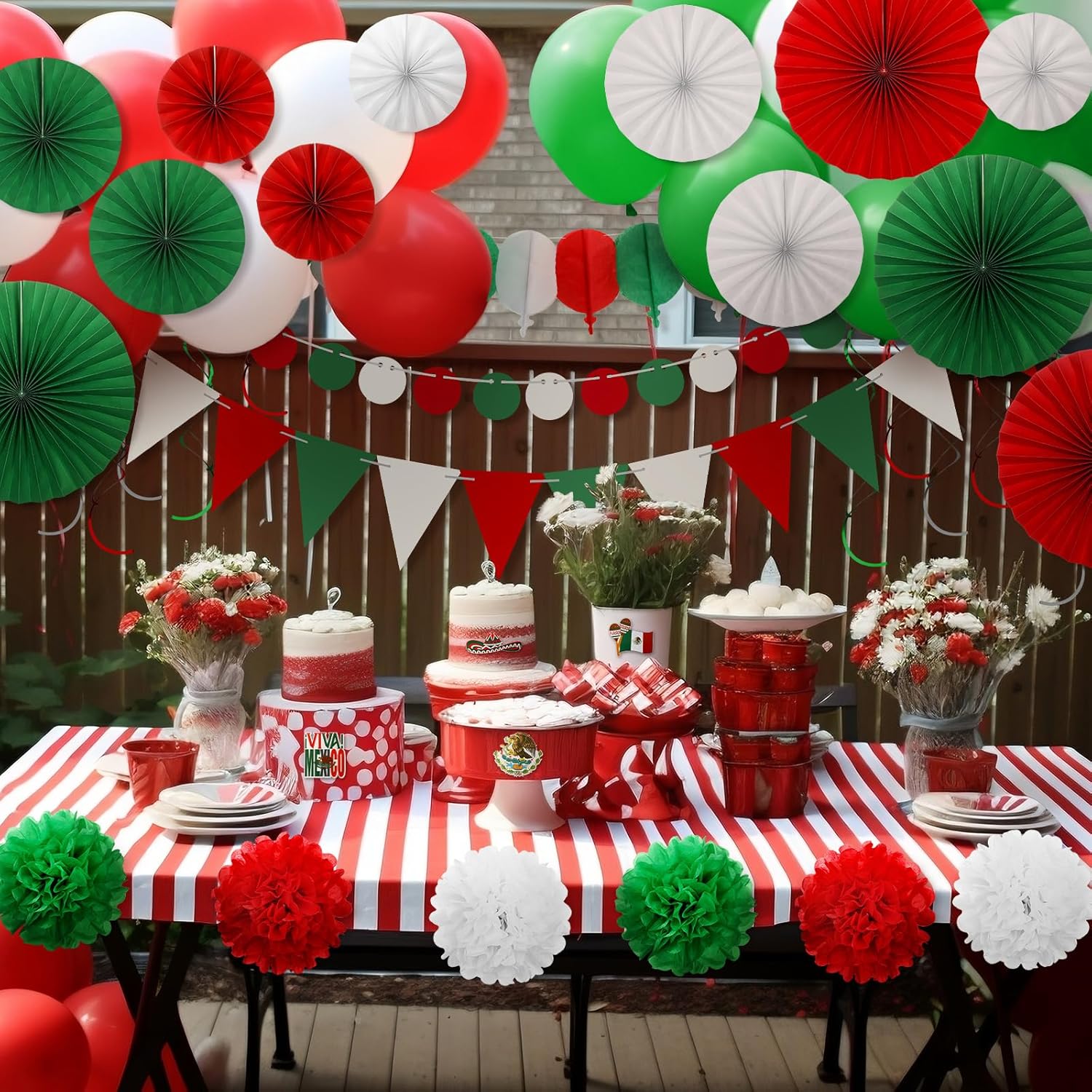 Marspark 44 Pcs Mexican Independence Day Decorations Set