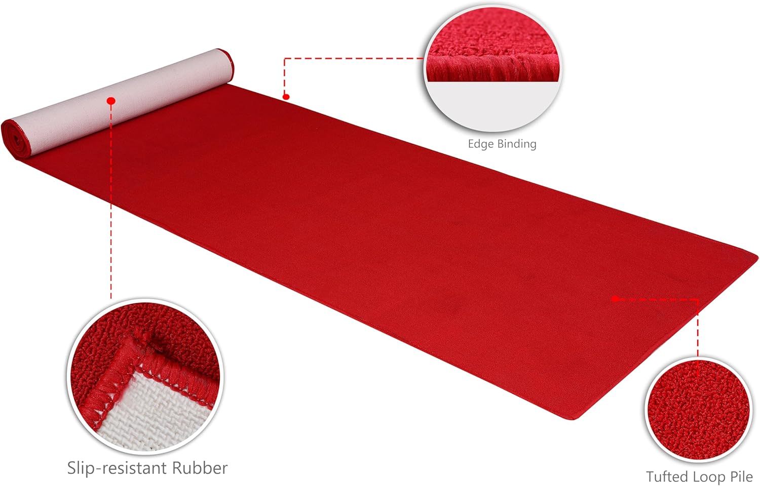3Ft x 10Ft Red Carpet Runner for Events