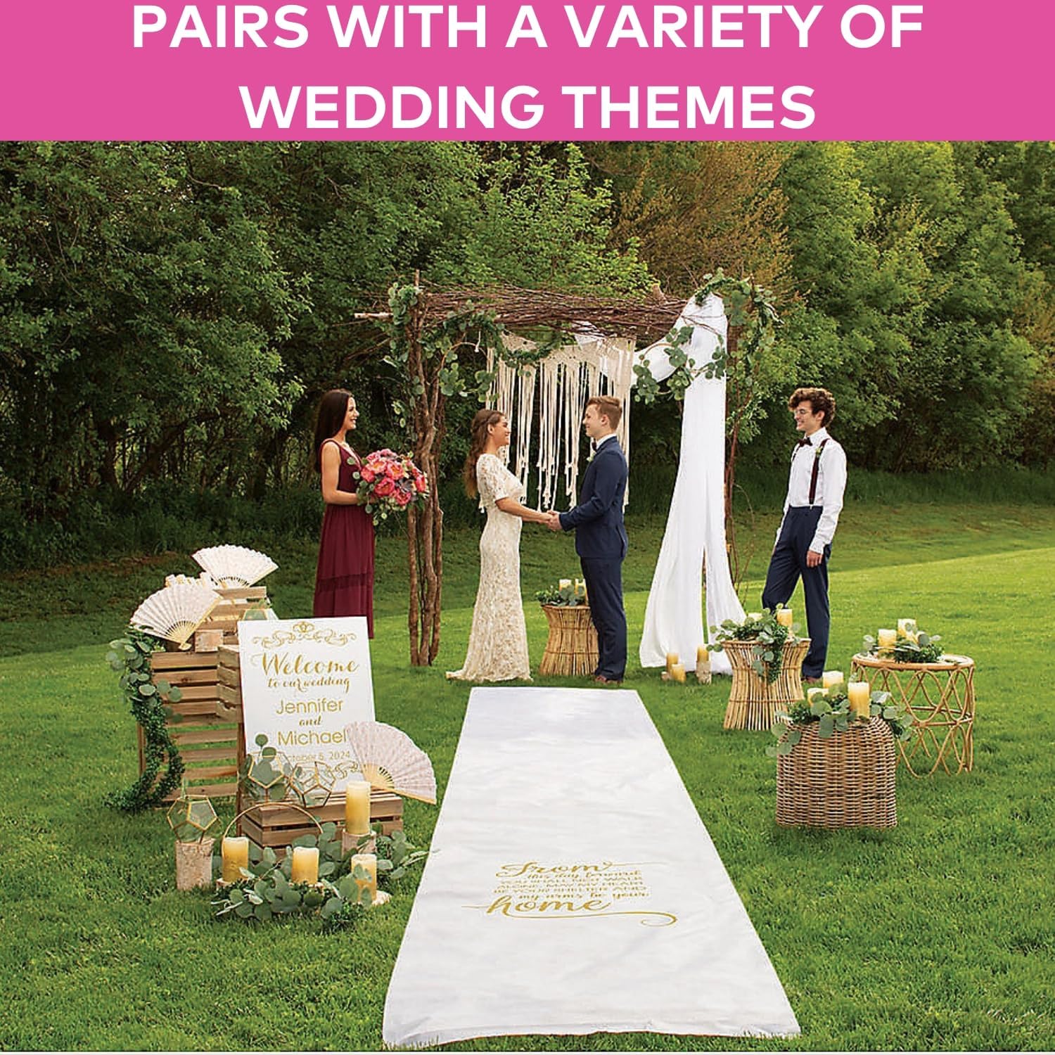 Fun Express 100 Foot Wedding Aisle Runner for Indoor and Outdoor