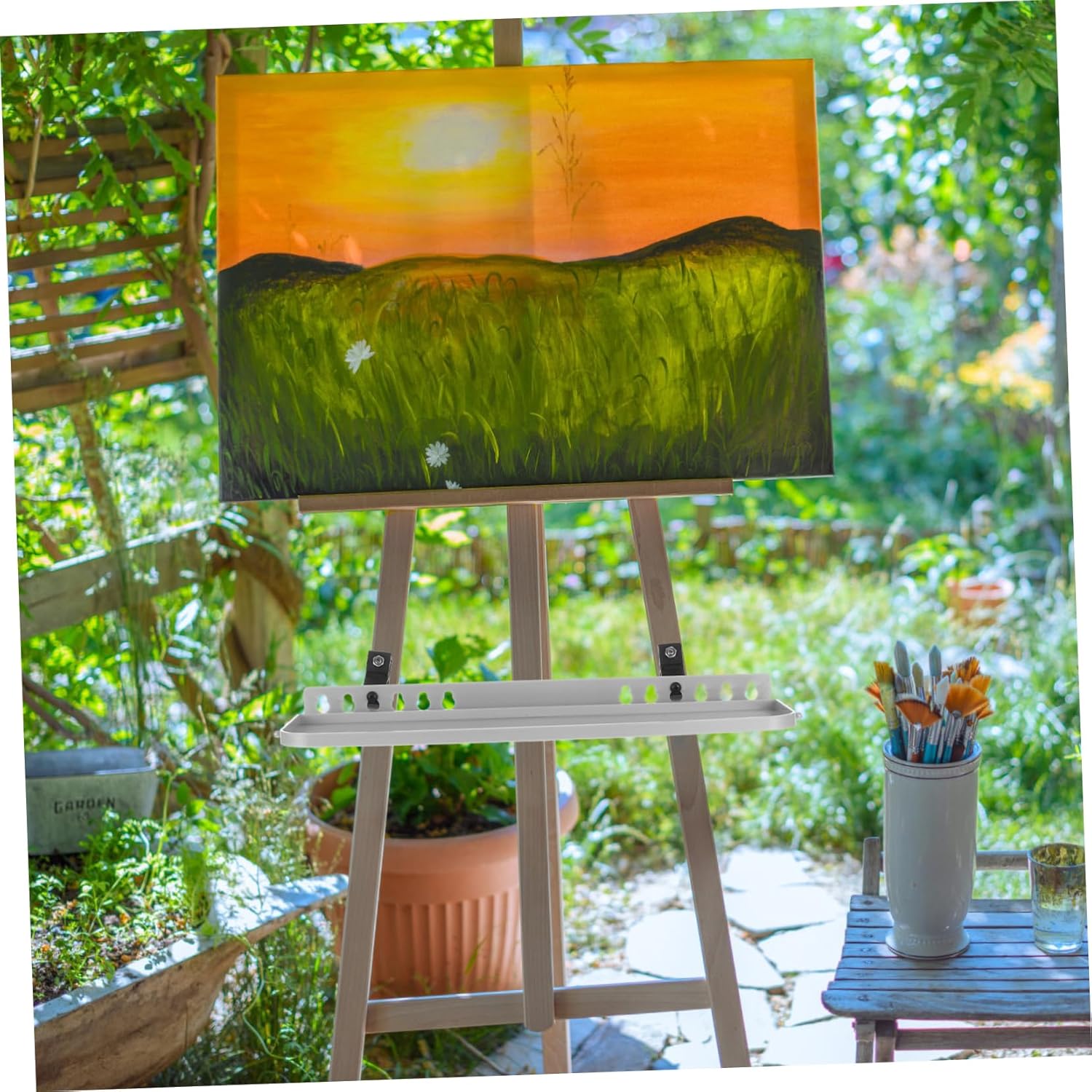 Uonlytech Professional Easel Tray for Painting Tools