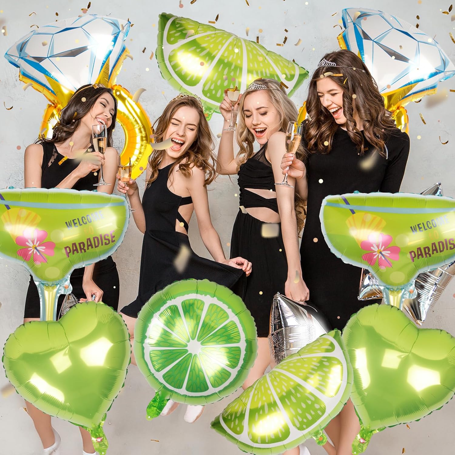 16 Pcs Margarita Bachelorette Balloons Wedding Decor