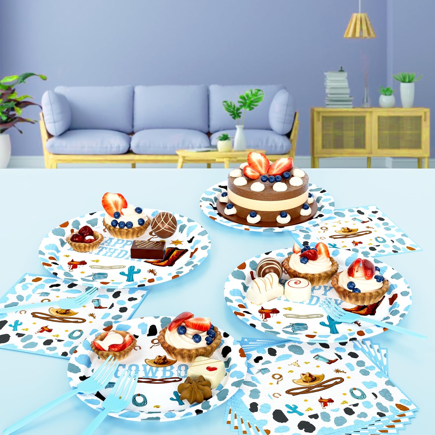 Cowboy Party Decorations Set for Boys