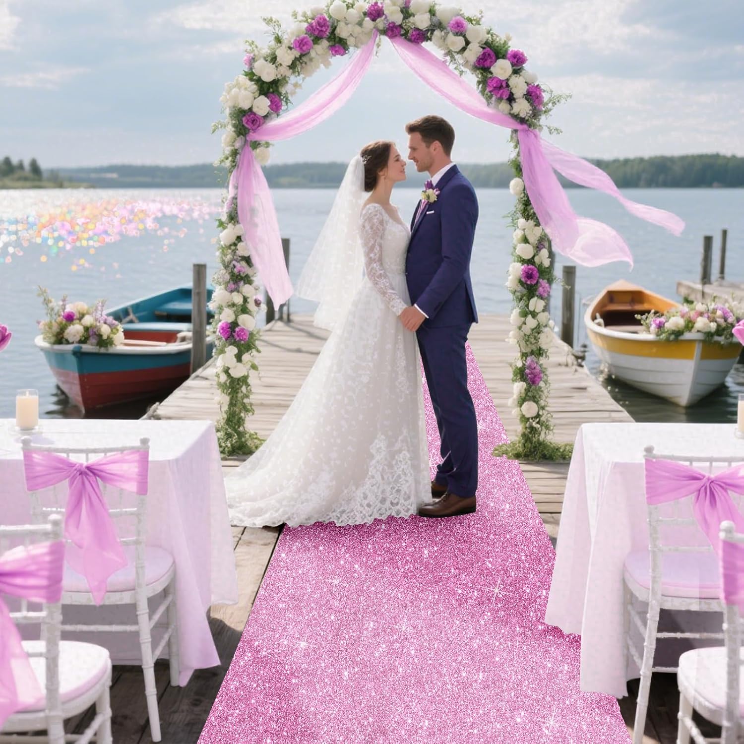 Glitter Carpet Runner for Party - 26FTx15FT