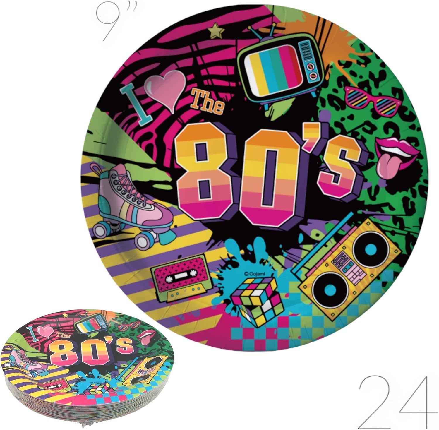 Oojami 80s Party Pack Serves 24 Guests