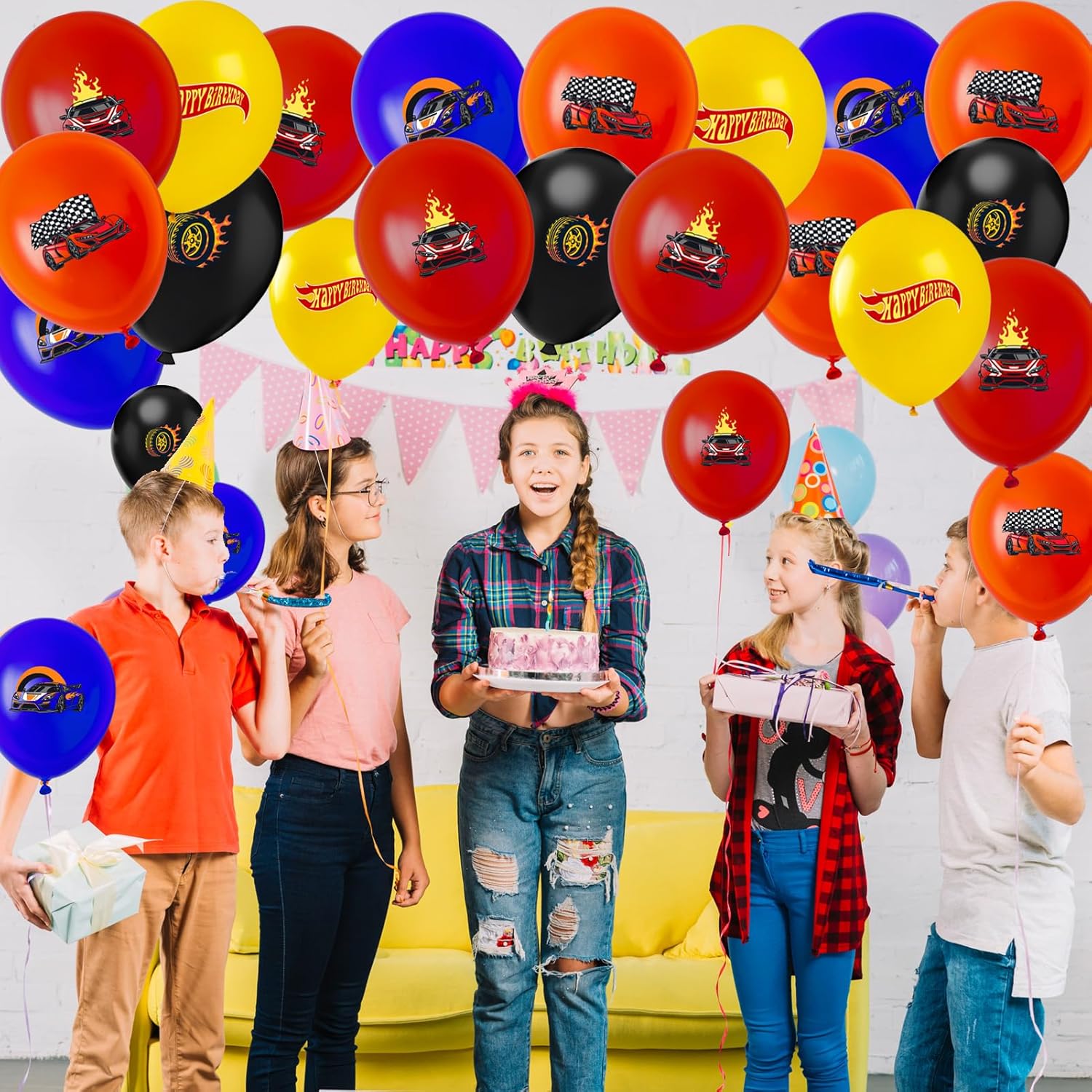 35Pcs Car Party Balloons with 5 Styles