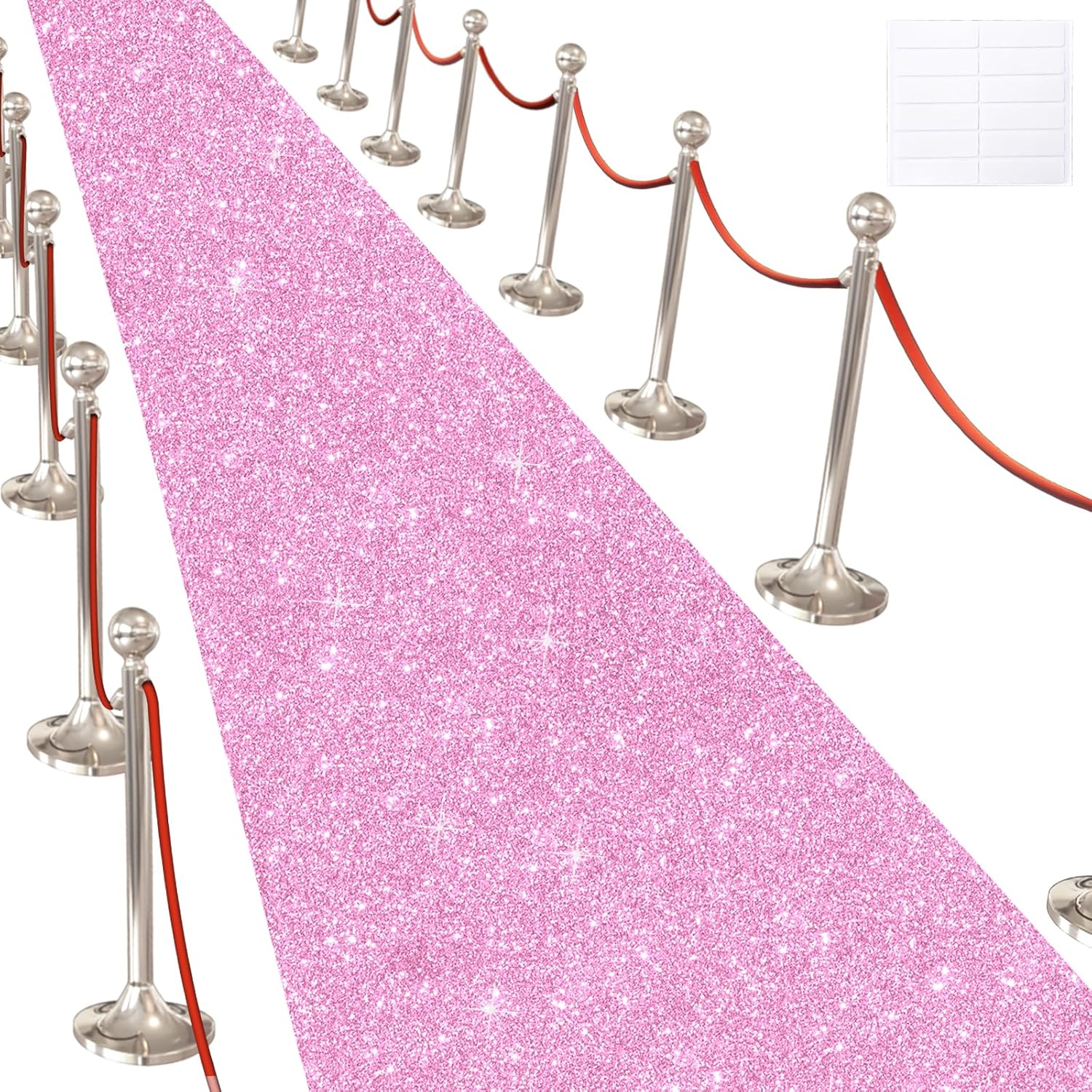 Glitter Carpet Runner for Party - 26FTx15FT