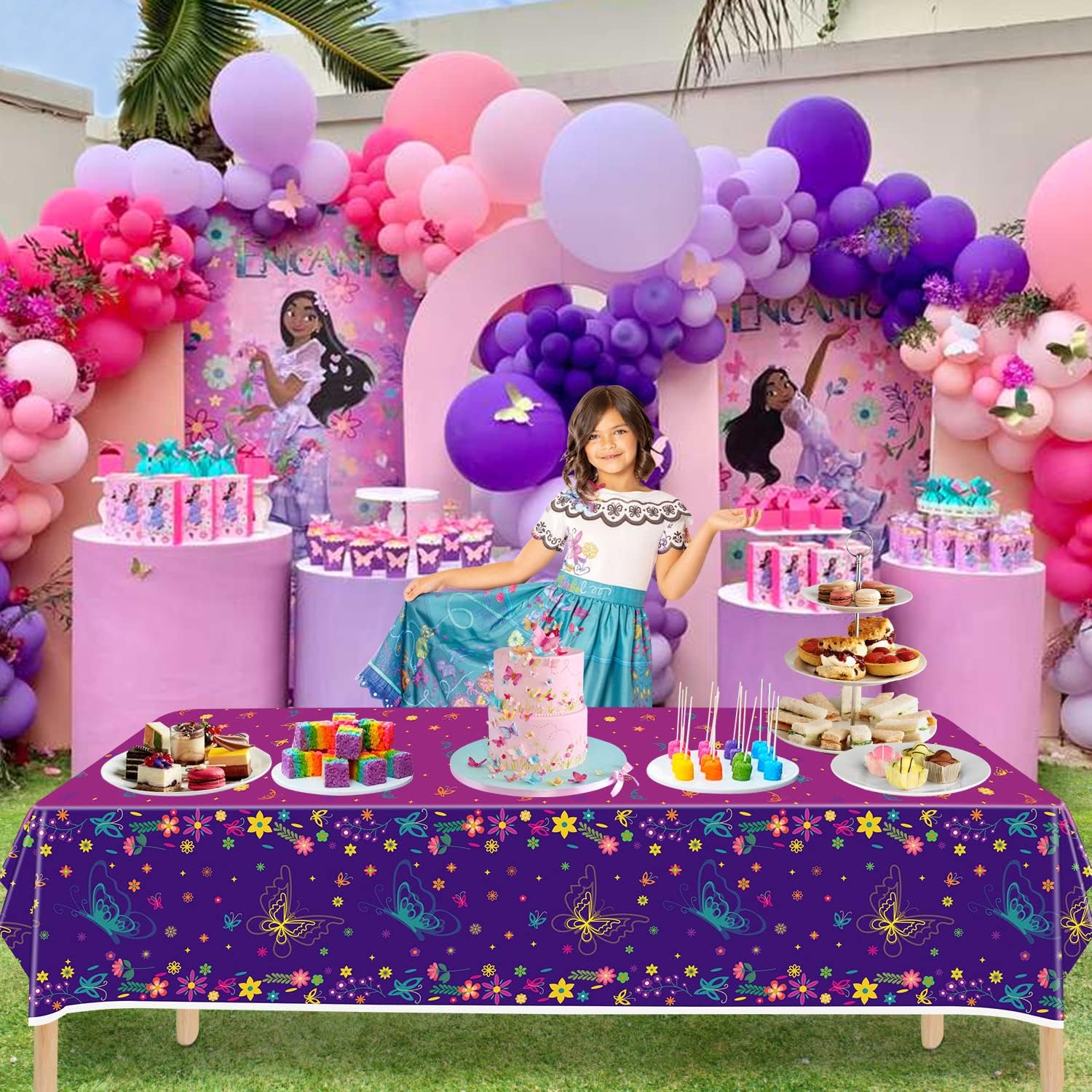4 PCS Magic Butterfly Tablecloths for Movie Party