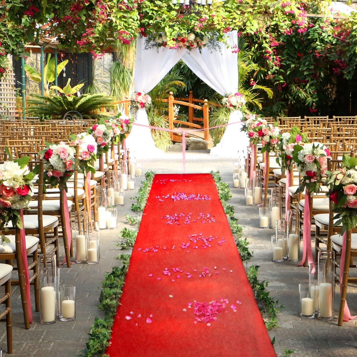 Sustainable Greetings Red Carpet Runner 3ft x 100ft Wedding Aisle Decor