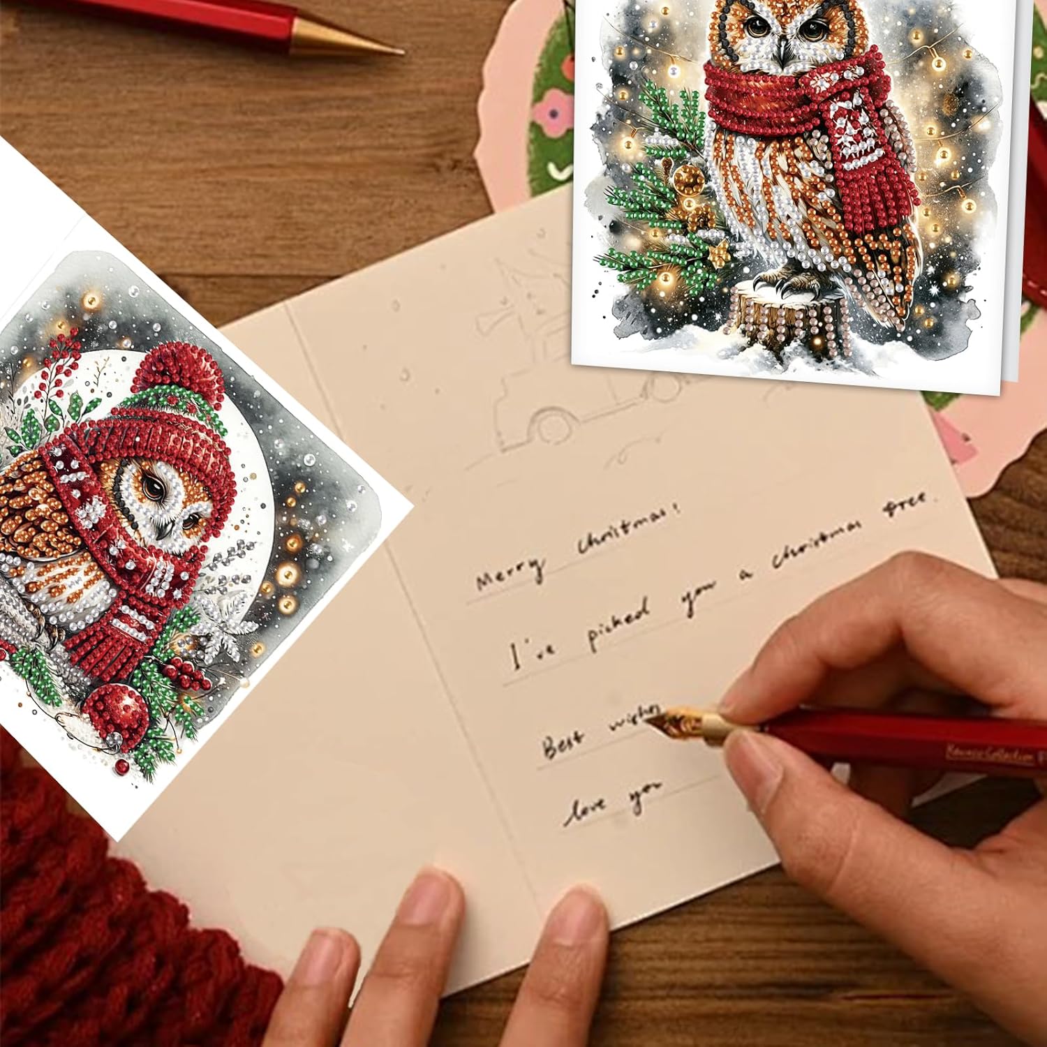 Diamond Painting Greeting Card Set of 6 with Envelopes