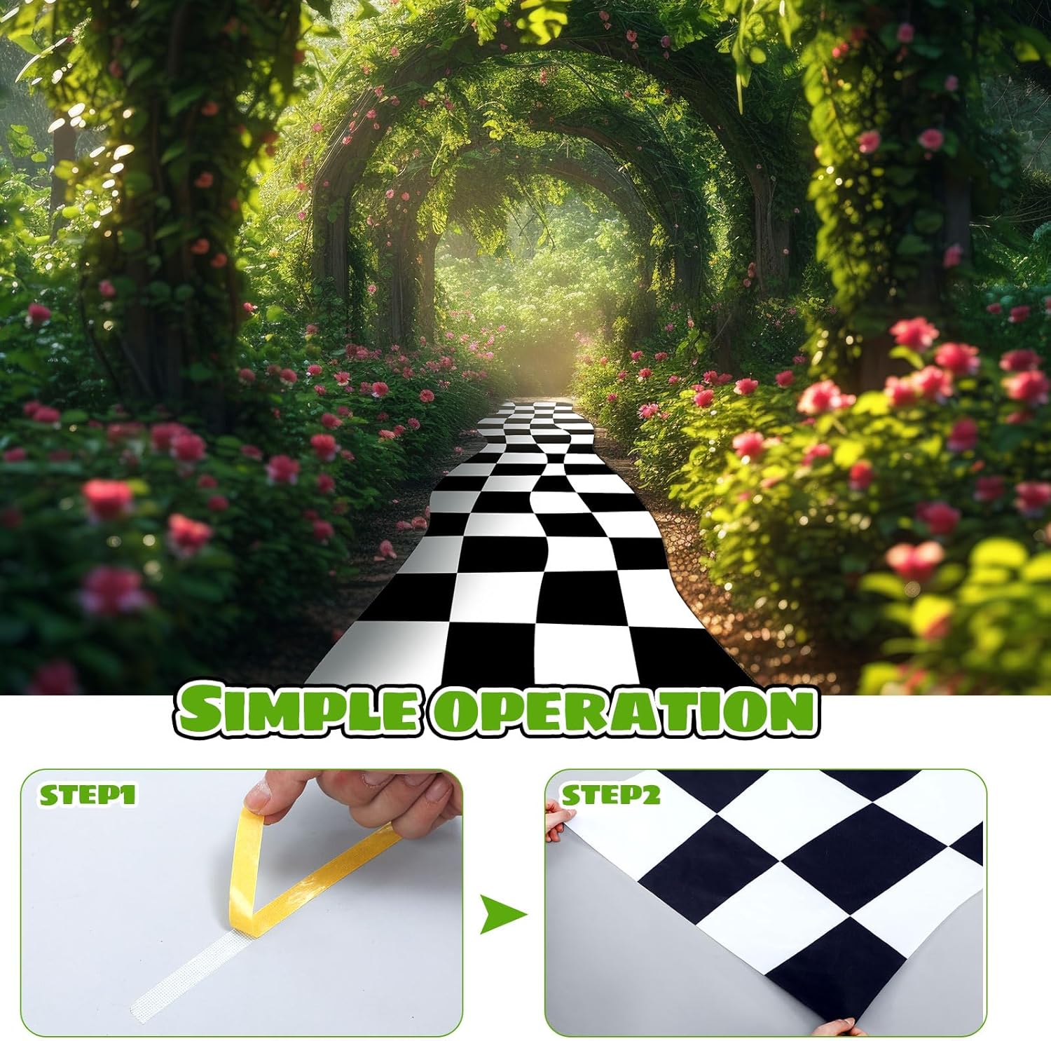Preboun 2 Pcs Halloween Aisle Runner Carpet