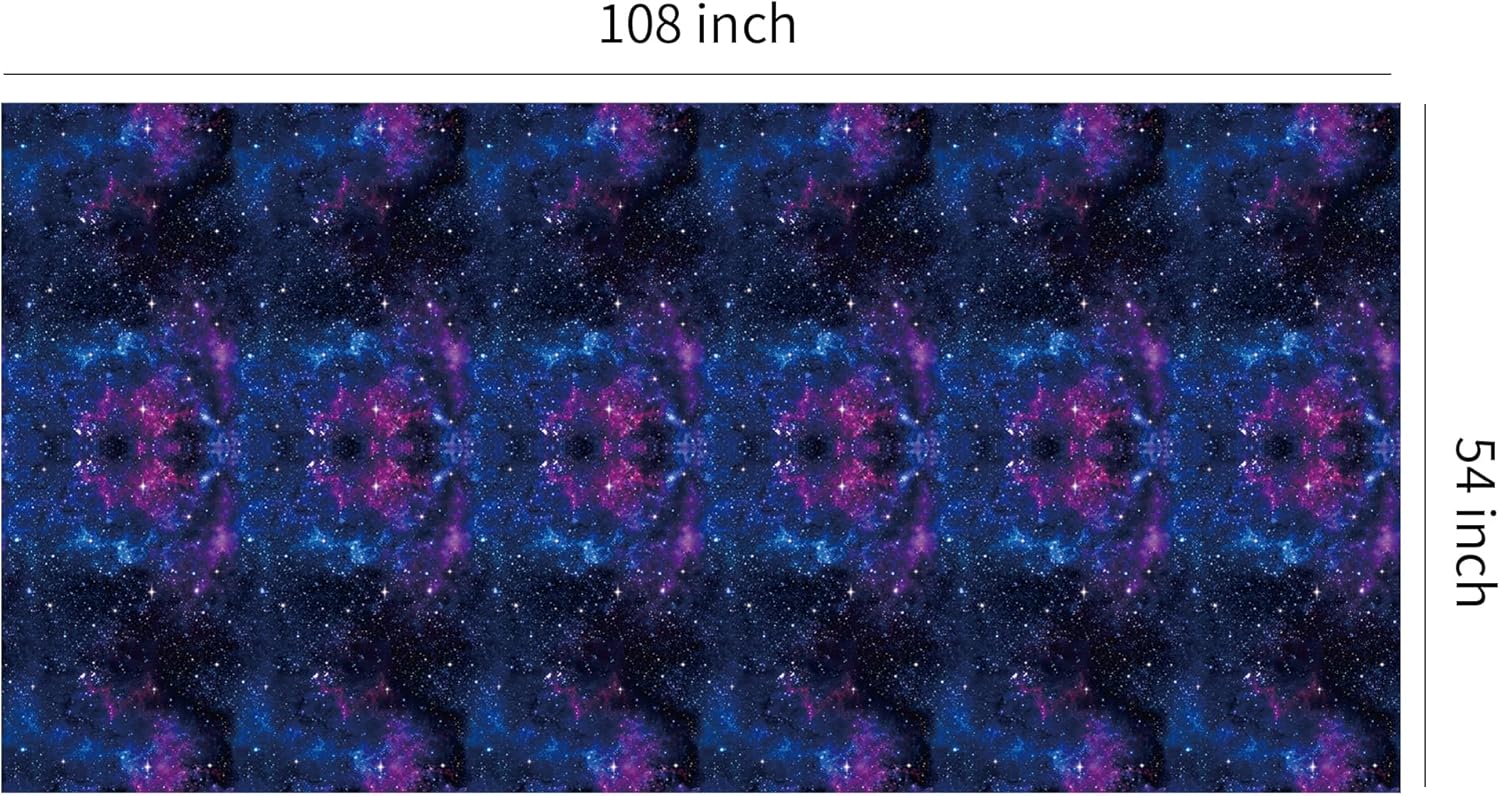 Space Galaxy Party Tablecloth - 3 Pack 54x108 Inches