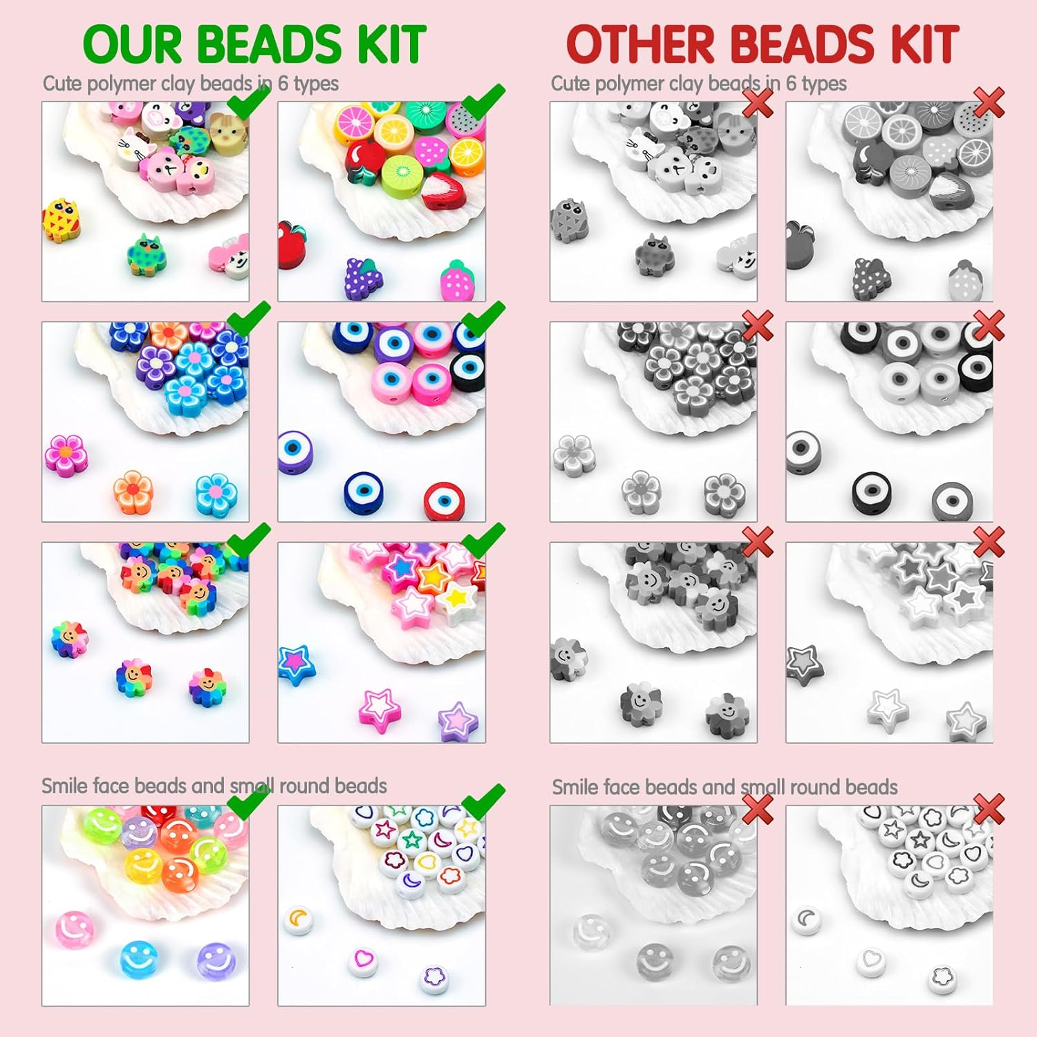 Dowsabel Bracelet Making Kit with 300 Pony Beads