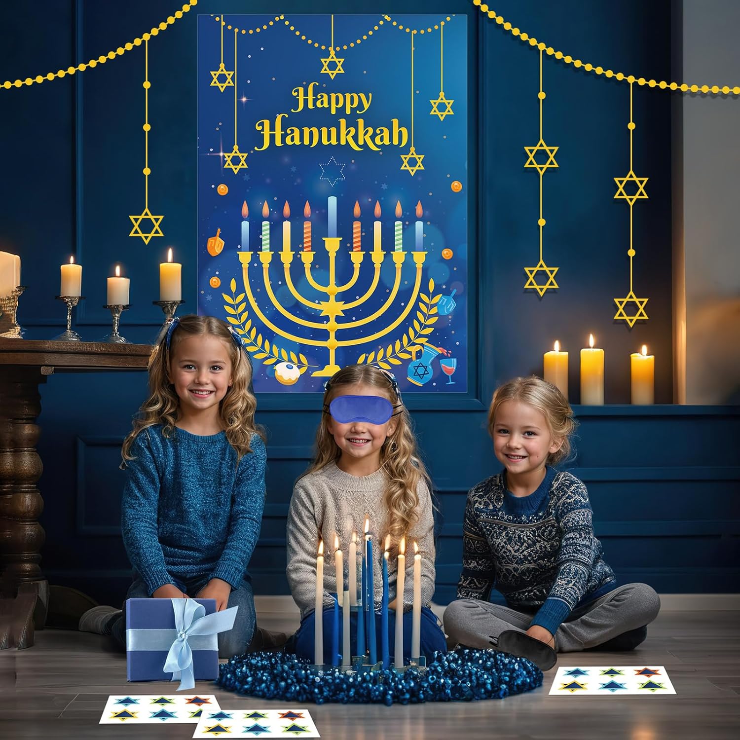 AUGSUN Hanukkah Decorations Game Set