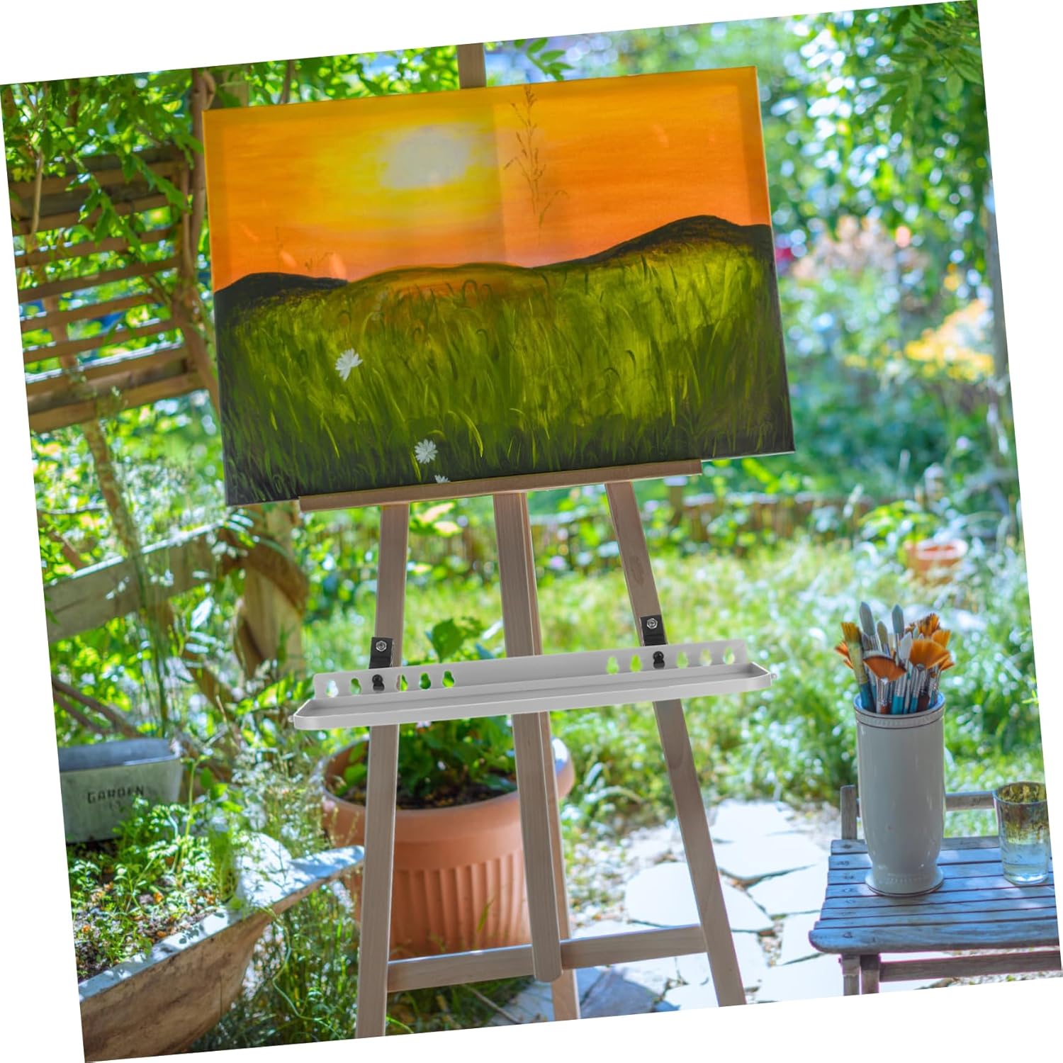 Portable Artist Easel Tray with Adjustable Height