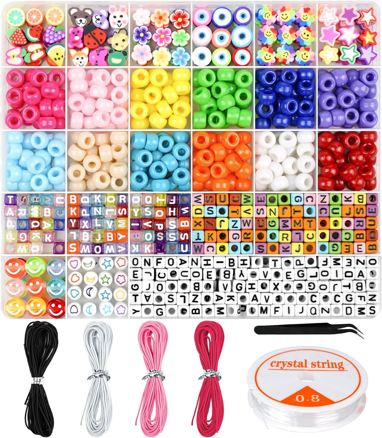 Dowsabel Bracelet Making Kit with 300 Pony Beads