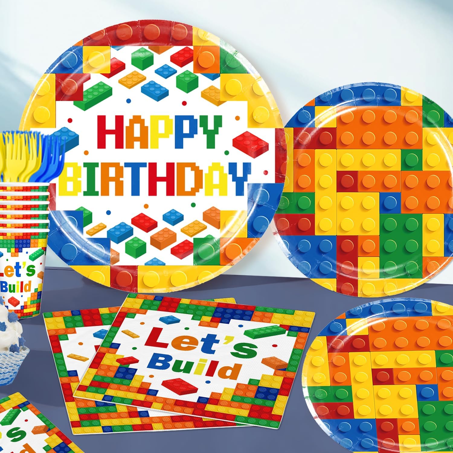 Yingoto Building Block Party Supplies 198-Piece Set
