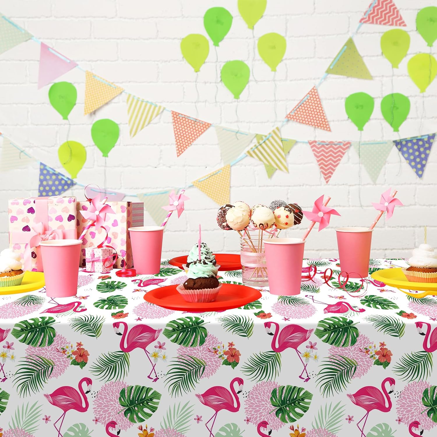 3 Pack Summer Flamingo Tablecloths for Parties