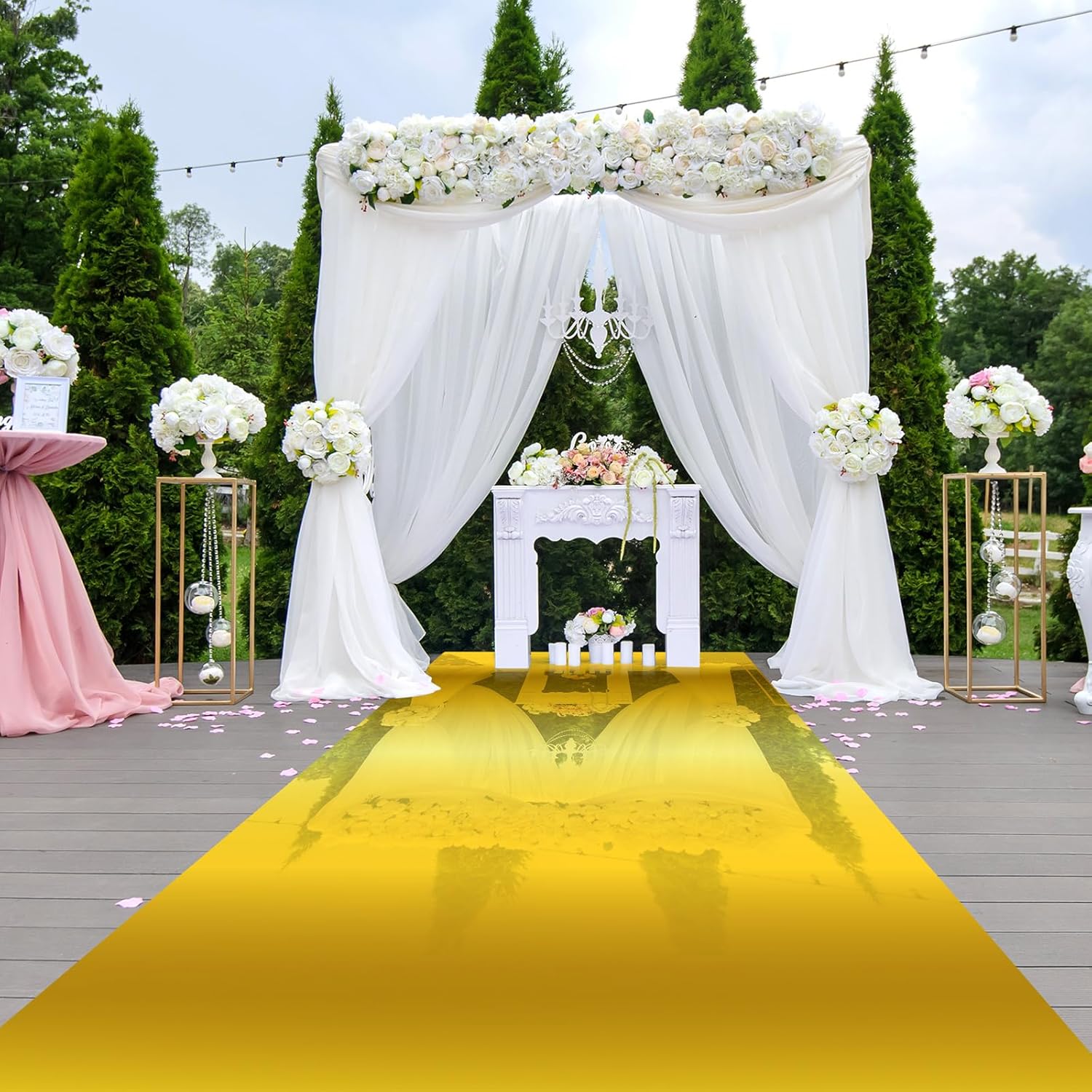 33 x 984 Ft Gold Aisle Runner for Wedding