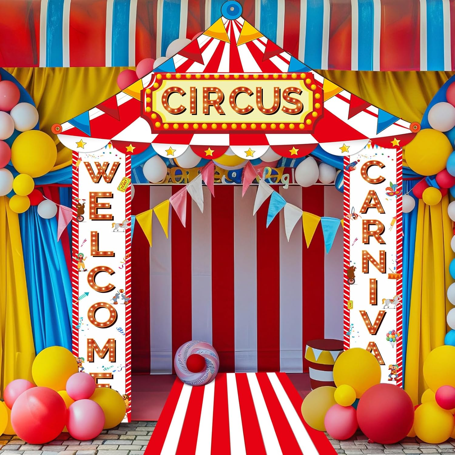 4 Pcs Carnival Entryway Decorations Party Set