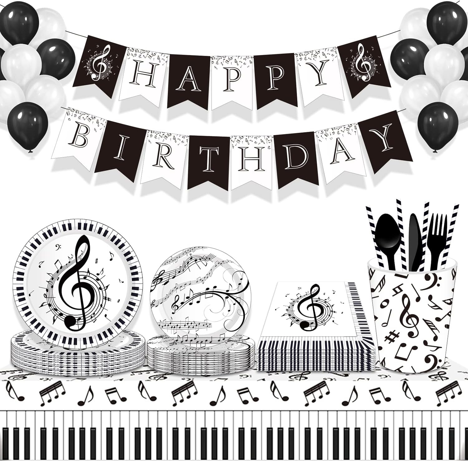 GZAMOF Music Theme Party Decorations Pack