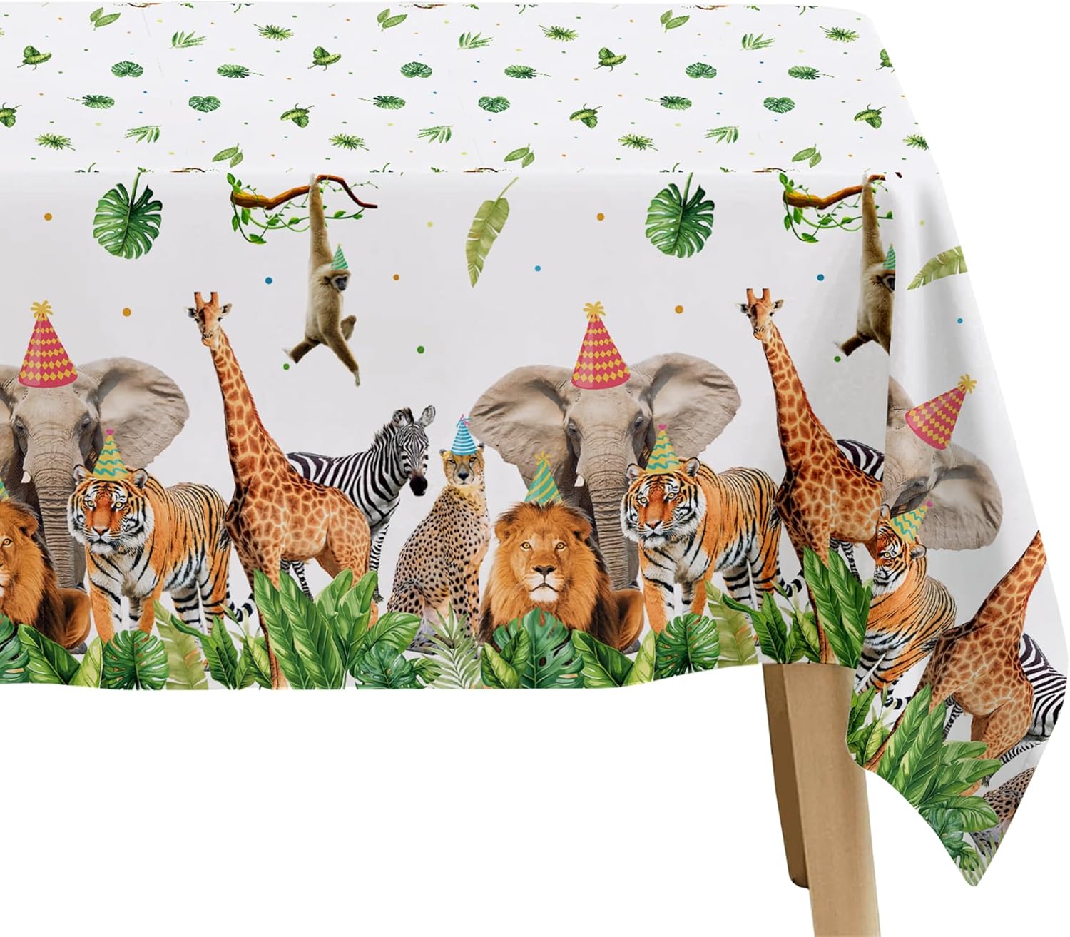 Jungle Animal Safari Party Tablecloth Set 3 Pack