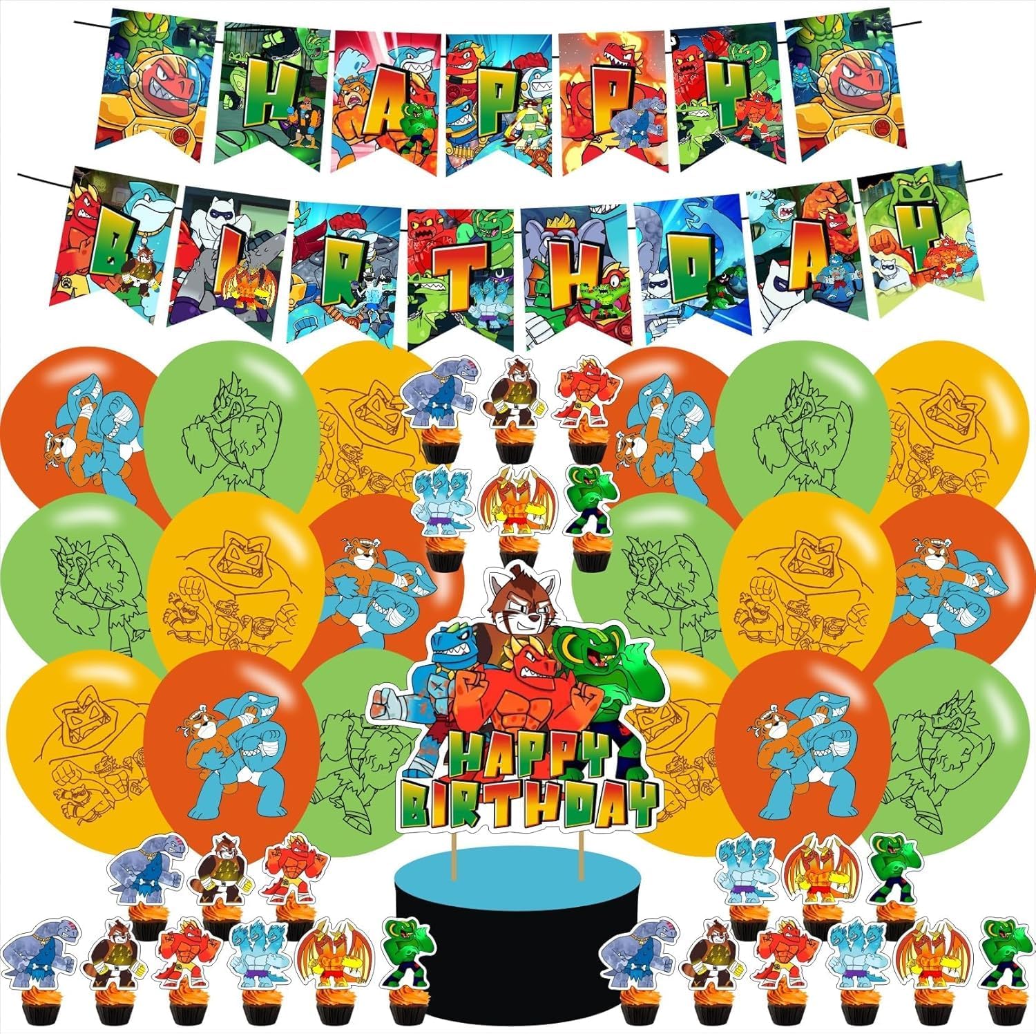 Goo Jit Heroes Birthday Party Decor Kit for Adults and Boys