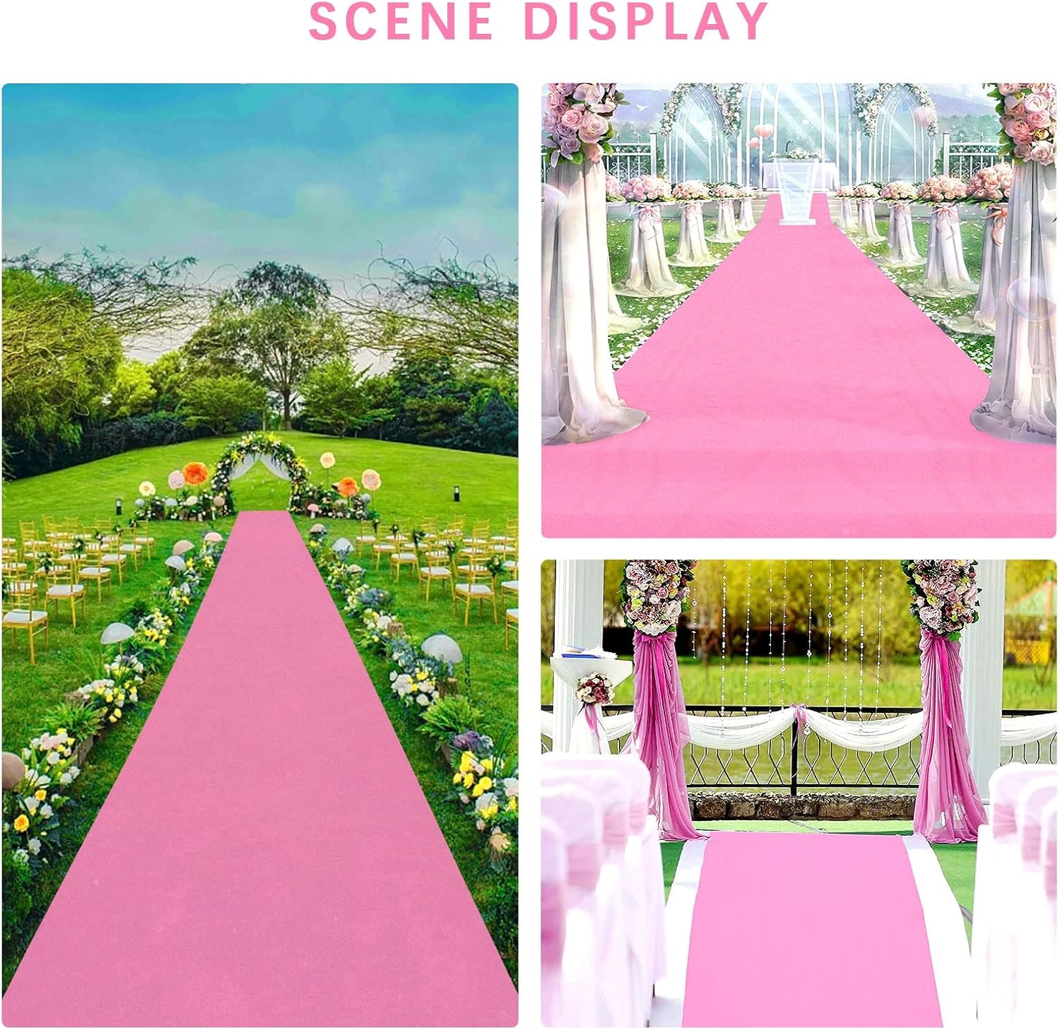 Pink Wedding Aisle Runner Carpet Rug Roll