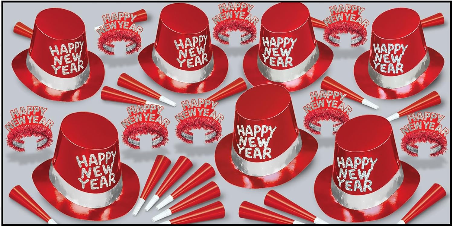 Beistle New Year Party Assortment for 50 Guests