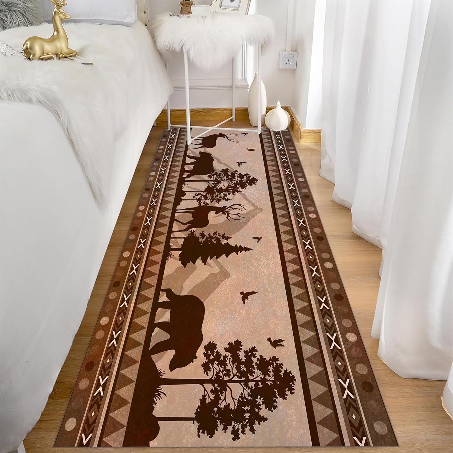 Rugroom Bear Long Runner Rug 2x6ft Rustic