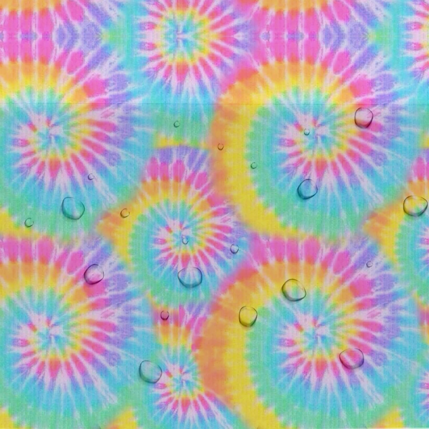 Tie Dye Tablecloth Set - 3 Pack for Birthday Parties