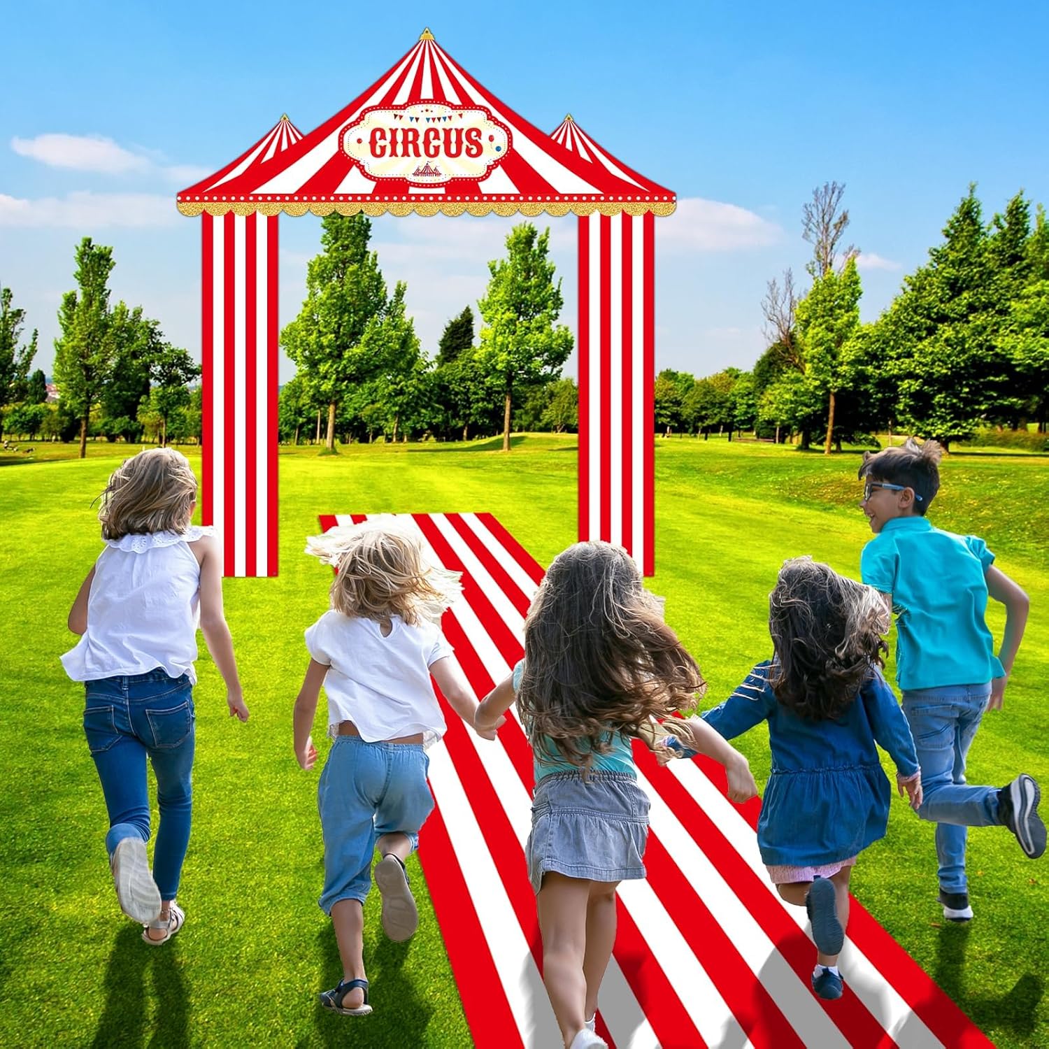 4 Pcs Circus Tent Decorations for Birthday Party